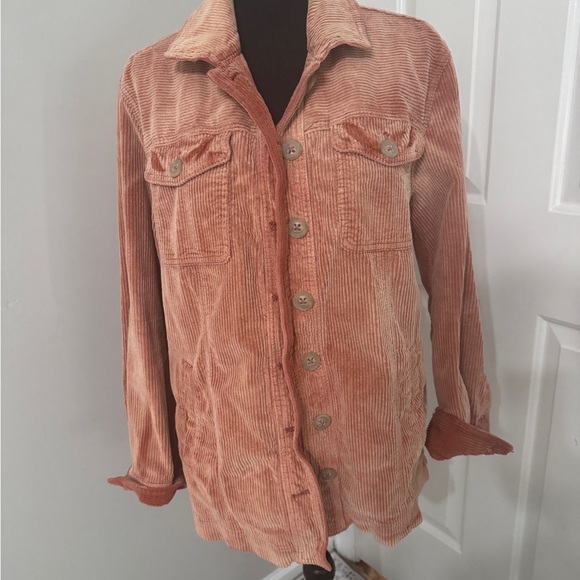 Free People Salmon Corduroy Jacket Size S - Picture 2 of 7
